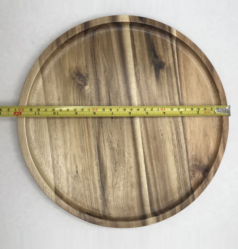 Acacia Round Plate Platter - 12" Diameter