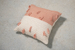 Diamond Guayaba Pink Pillow with Tassels