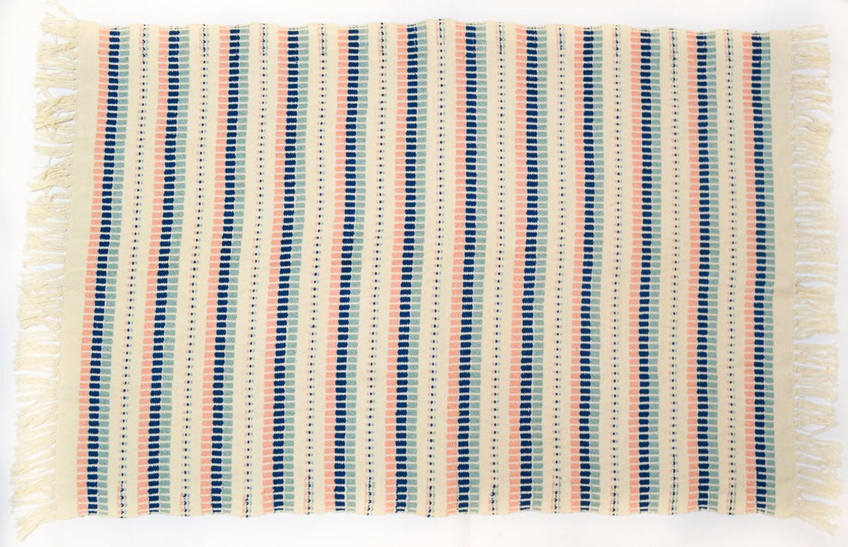 Small Naidi Blue + Guayaba Pink Throw