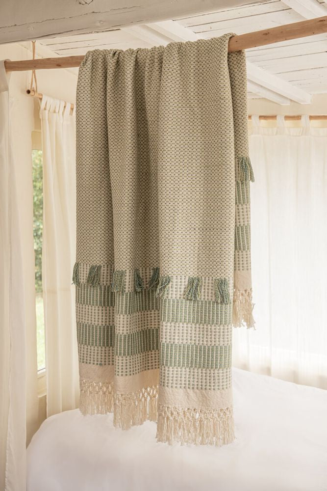 Large Feijoa Green Throw