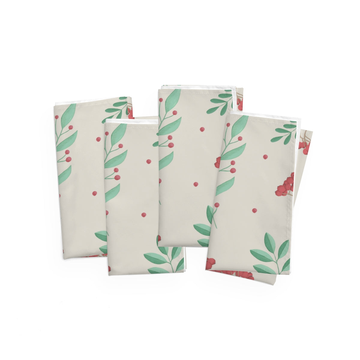 Holiday Napkins - Red & Green Evergreens