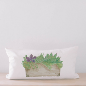 Succulent Box Lumbar Pillow