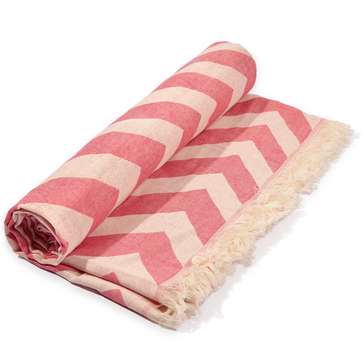 Mersin Chevron Towel / Blanket Pink