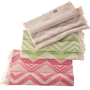 Mersin Chevron Towel / Blanket Pink