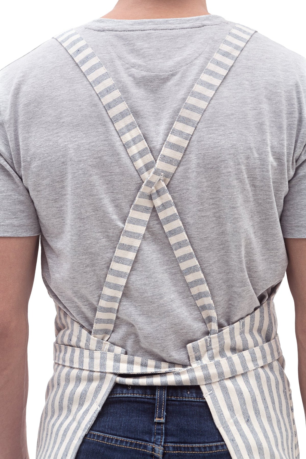 Striped Cross-Back Apron