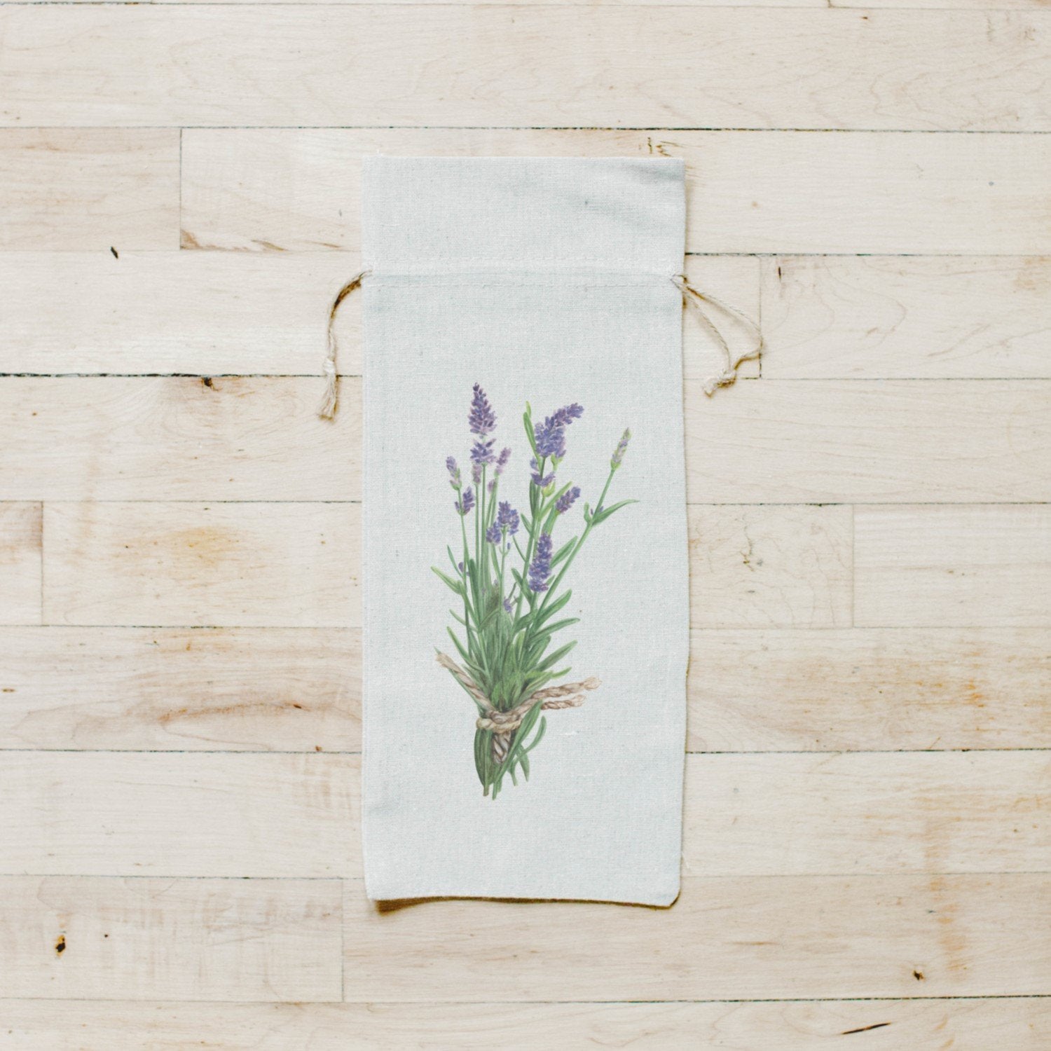 Lavender Watercolor Wine Bag