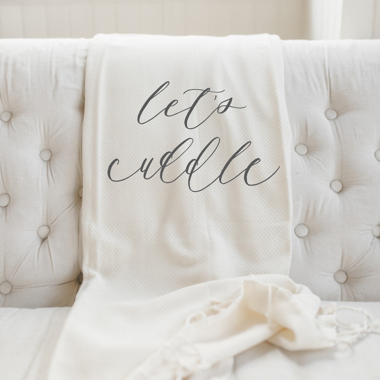 Let's Cuddle Throw Blanket