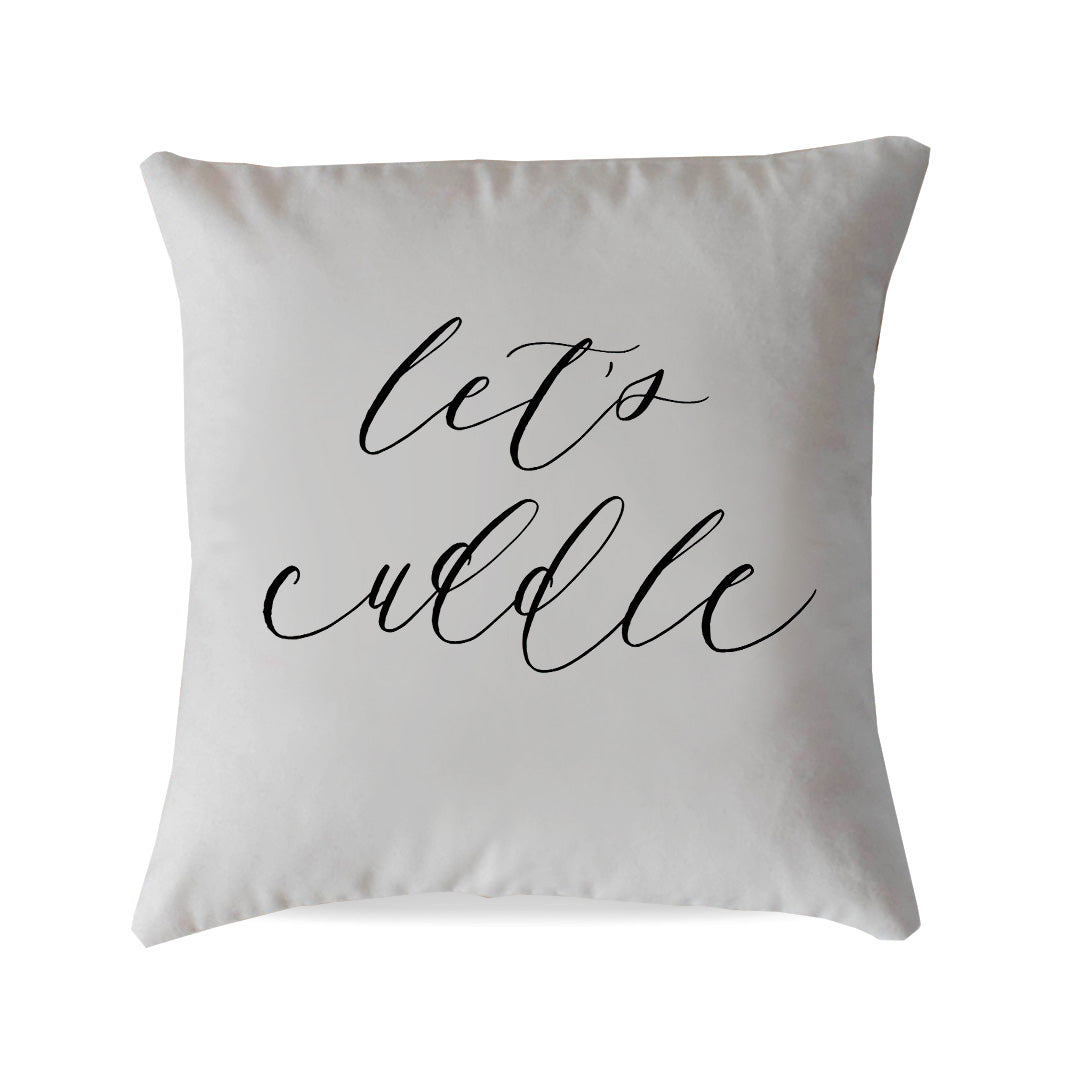 "Let's Cuddle" Script Pillow