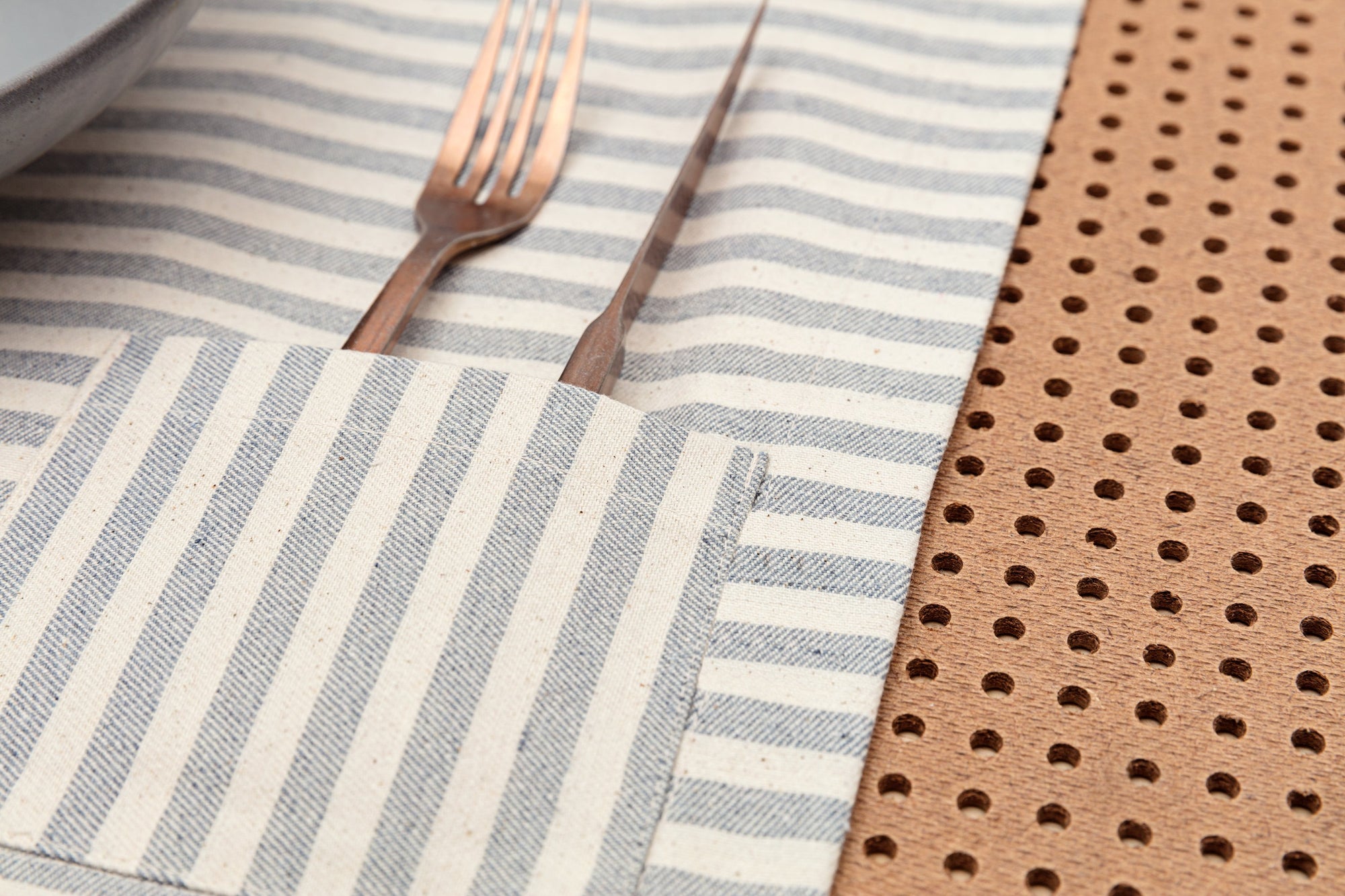 Striped Placemats with Pockets - Set of 4