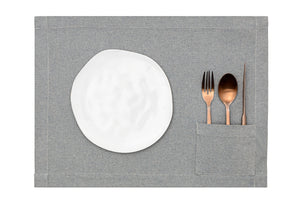 Denim Blue Placemats with Pockets - Set of 4