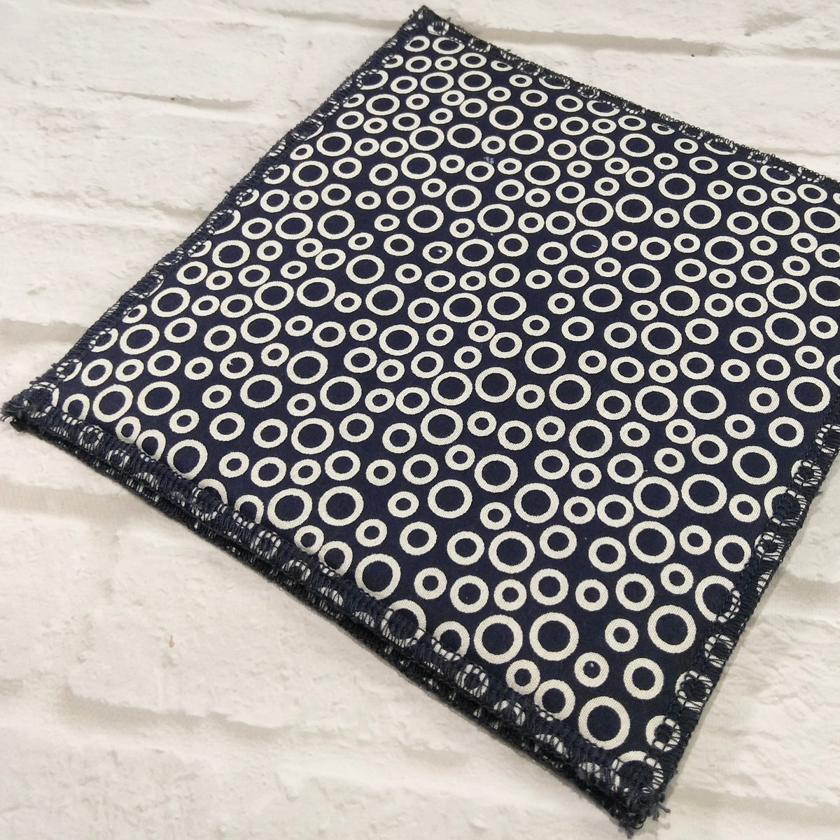 Navy Circle Dishcloths
