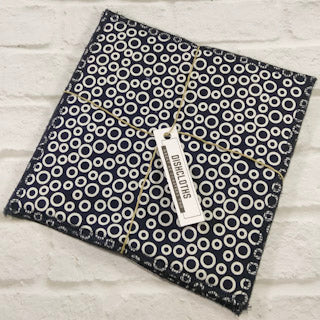 Navy Circle Dishcloths