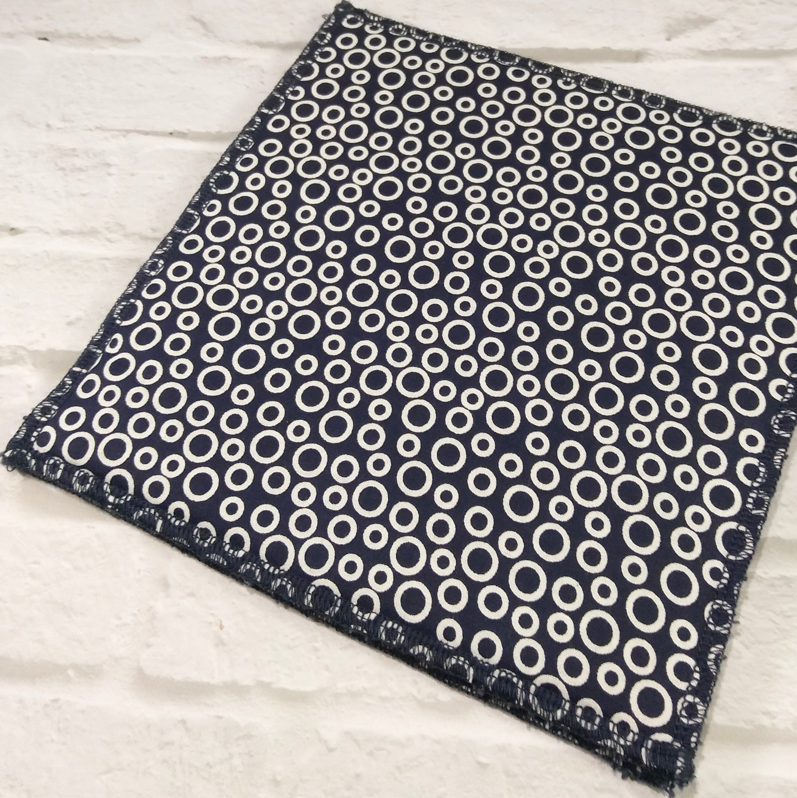 Navy Circle Reusable Napkins