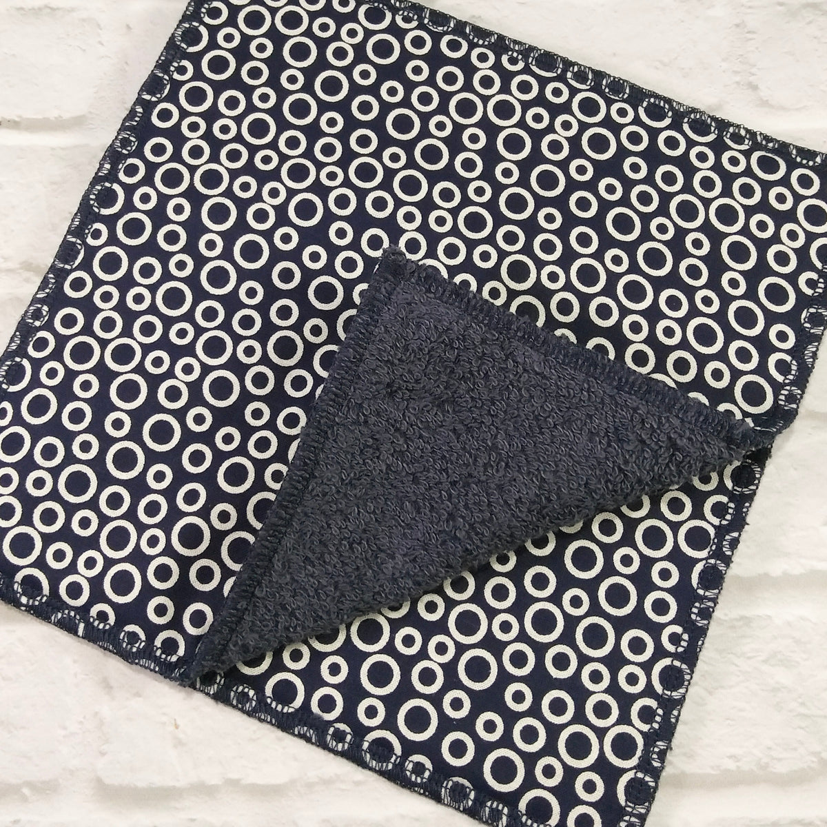 Navy Circle Reusable Napkins