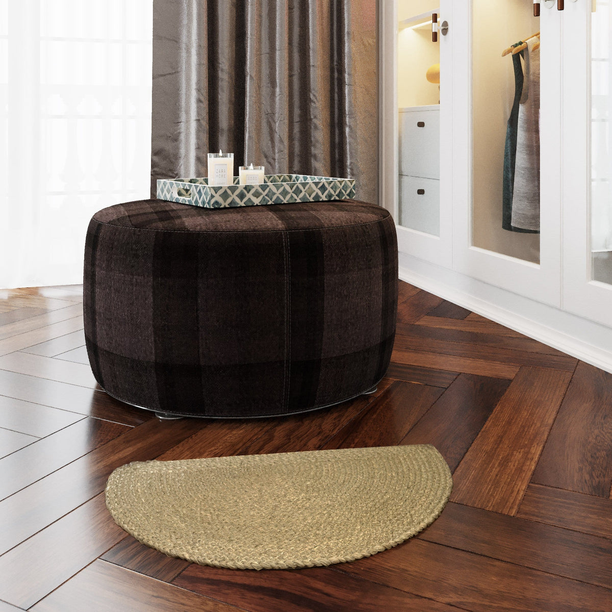 Semi-Circle Woven Doormat