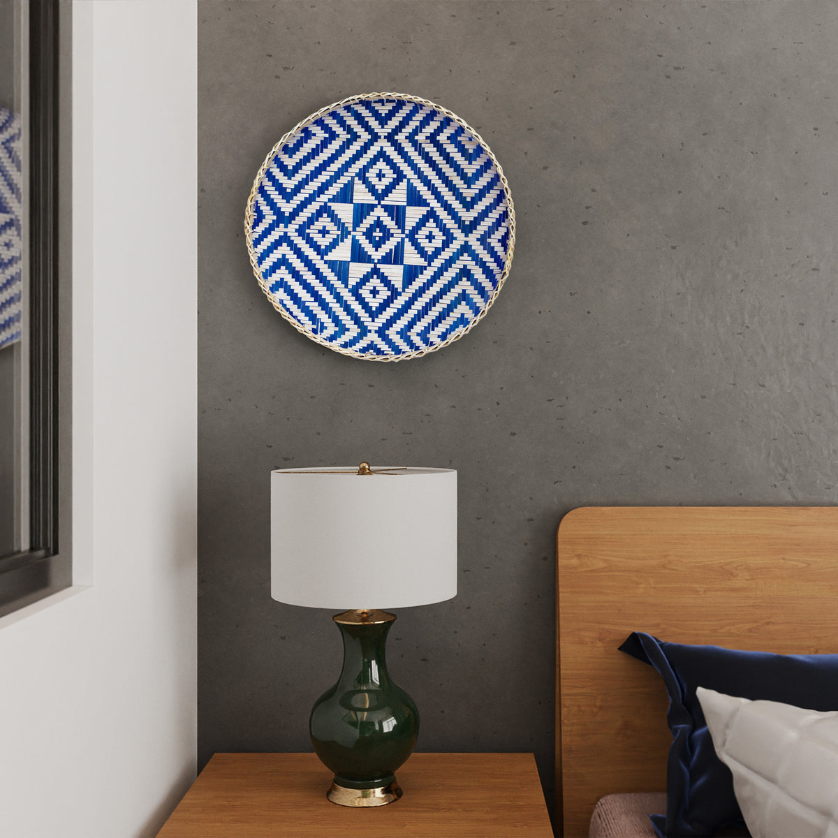 Bamboo Woven Round Basket Tray