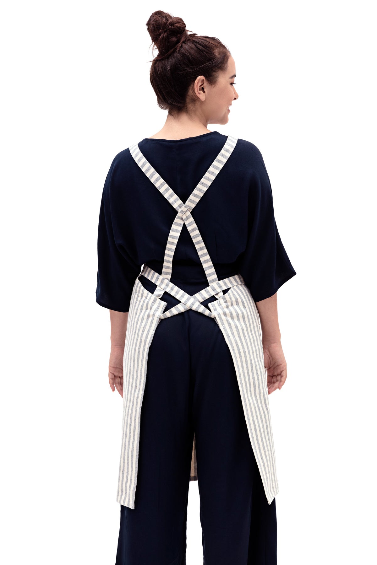 Striped Cross-Back Apron