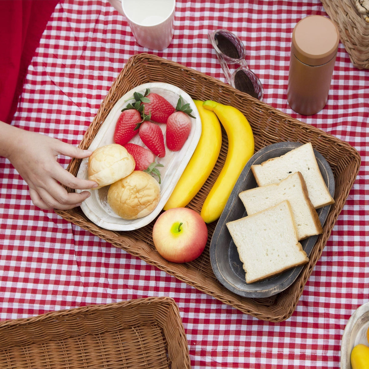 Rattan Bread Fruit Basket