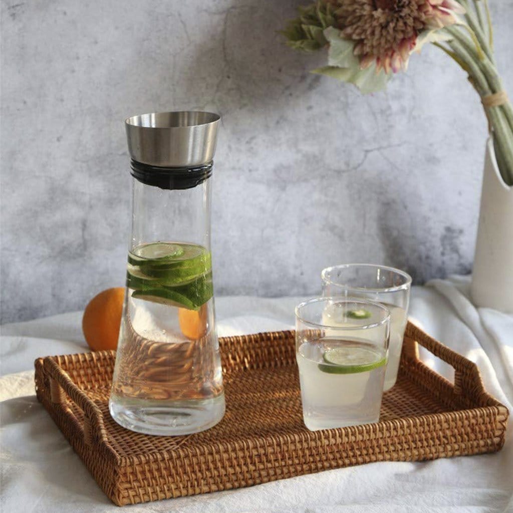 Wicker Serving Trays and Platters with Handles