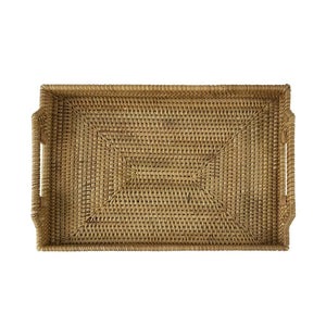 Wicker Serving Trays and Platters with Handles
