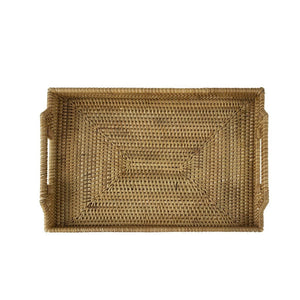 Wicker Serving Trays and Platters with Handles