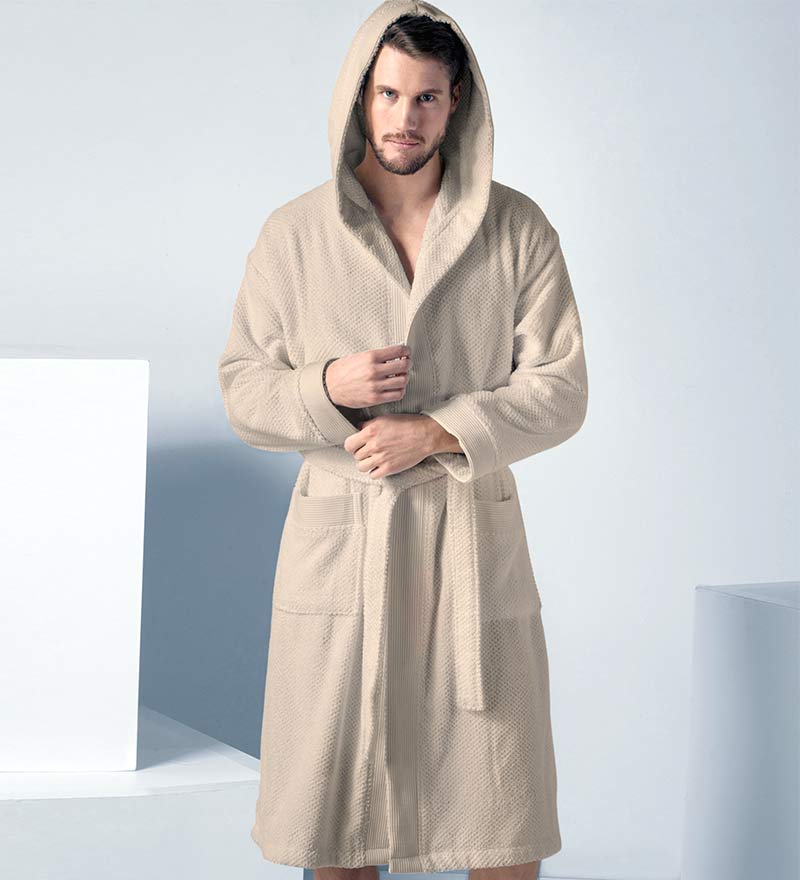 Men's Luxury Turkish Cotton Robe with Hood