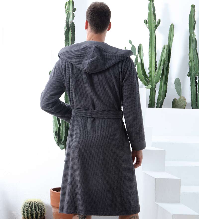 Men's Luxury Turkish Cotton Robe with Hood