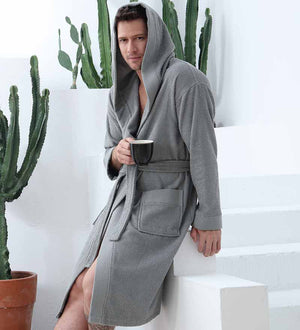 Men's Luxury Turkish Cotton Robe with Hood