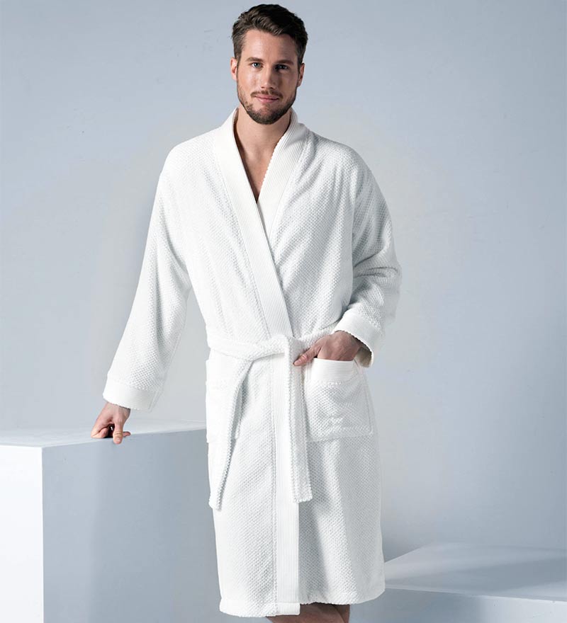 Men's Turkish Cotton Terry Cloth Kimono Robe