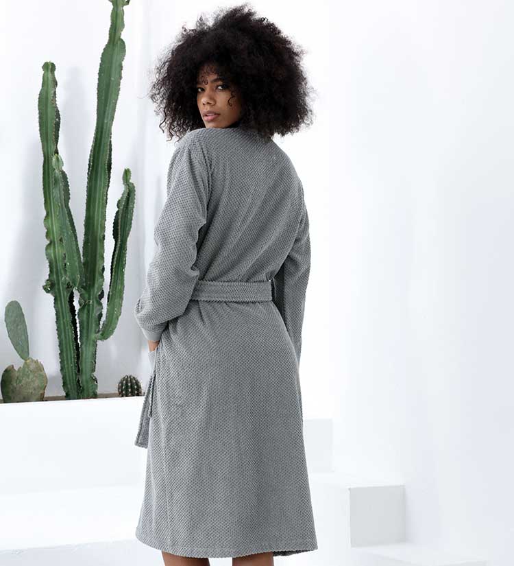 Women's Turkish Cotton Terry Cloth Kimono Robe