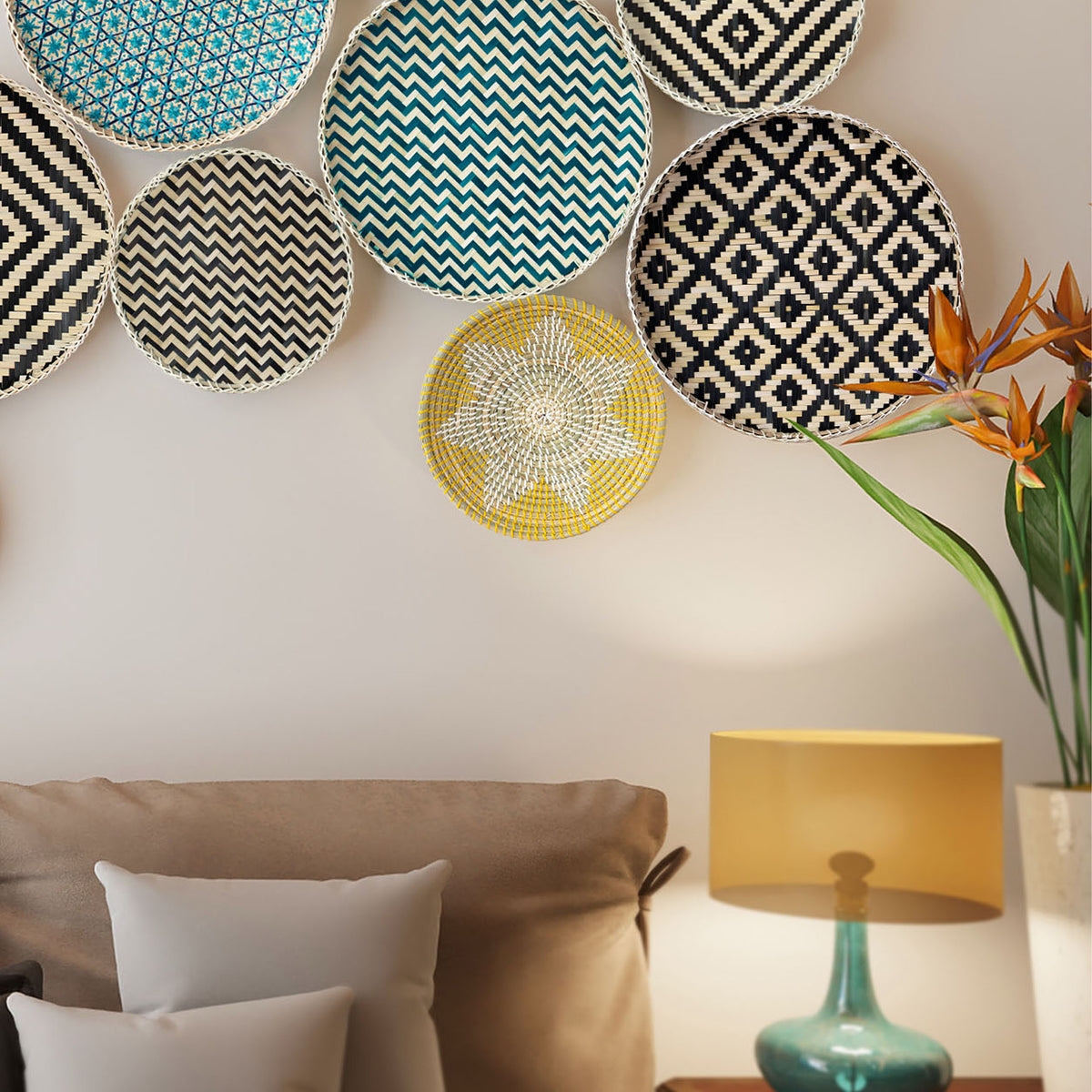 Natural Seagrass Woven Fruit Basket Bowl