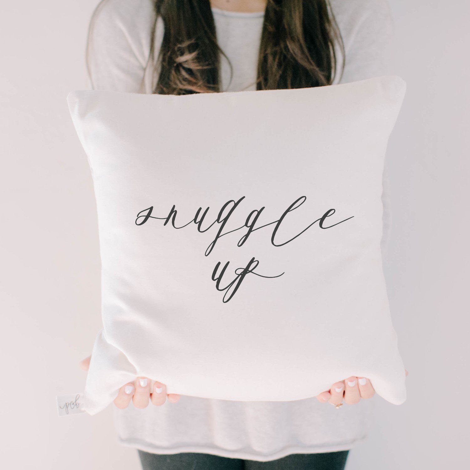"Snuggle Up" Script Pillow