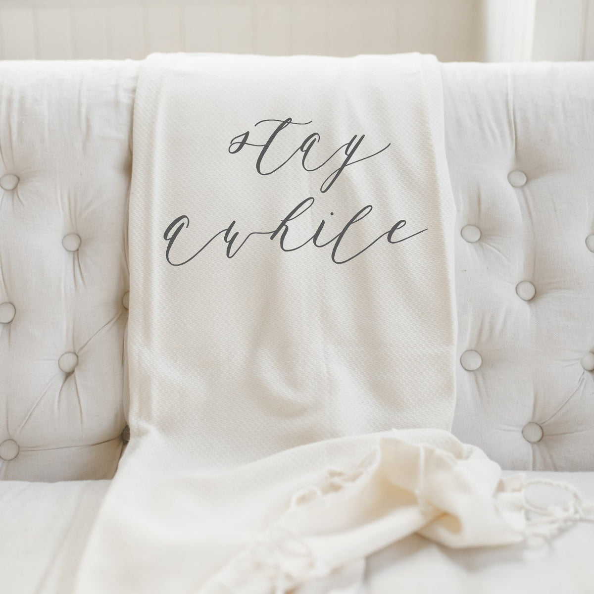 Stay Awhile Decorative Throw Blanket