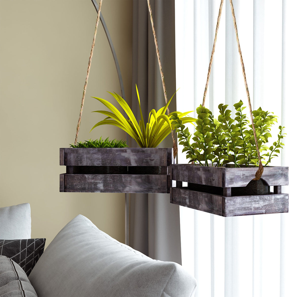 Nesting Rustic Storage & Accent Crates - Set of 3