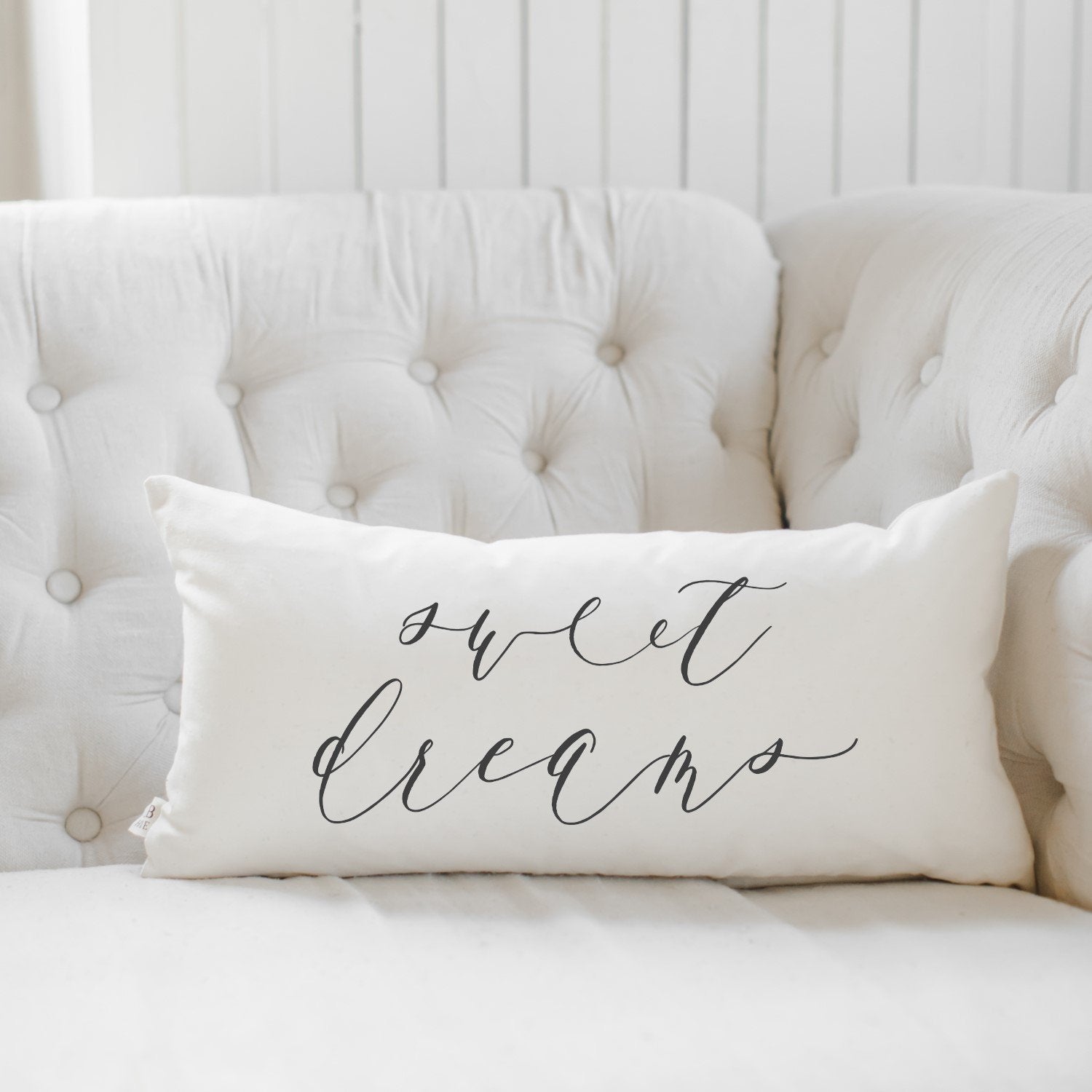 "Sweet Dreams" Script Lumbar Pillow