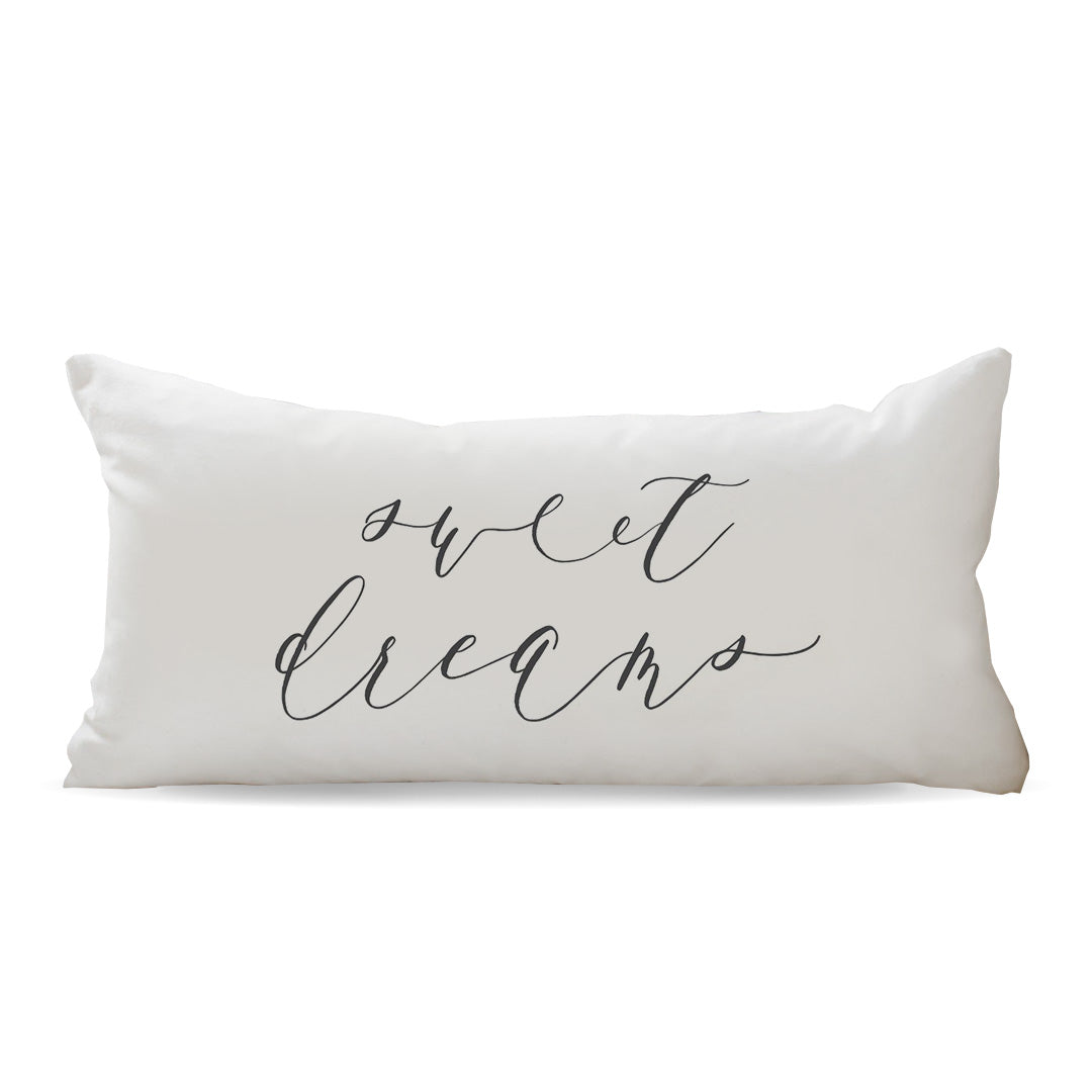 "Sweet Dreams" Script Lumbar Pillow