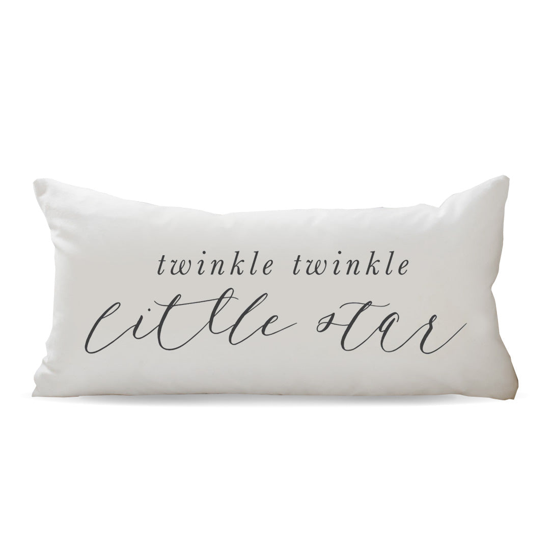 "Twinkle Twinkle Little Star" Script Lumbar Pillow