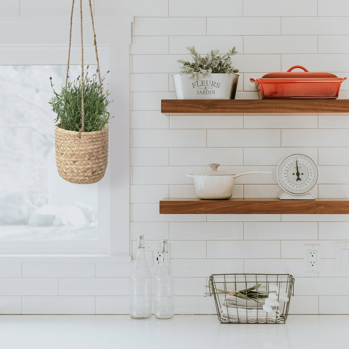 Woven Hanging Plant Pots with Waterproof Interior