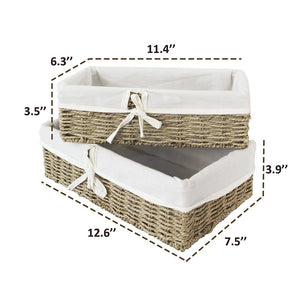 Seagrass Woven Wicker Storage Baskets