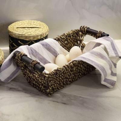 Brown Seagrass Wicker Baskets - Set of 2
