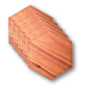 Wooden Coasters - 4" - Pack of 4