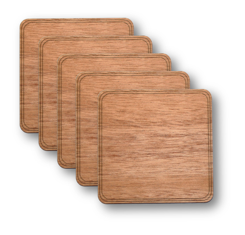 Wooden Coasters - 4" - Pack of 4