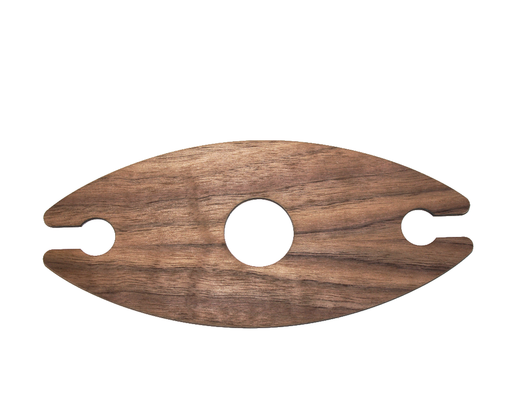 Wooden Wine Glass Caddy - Two Glass